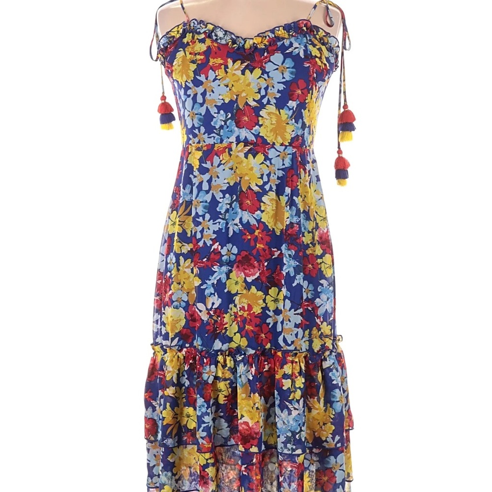 Lulu's Multicolor Floral Ruffle Dress
